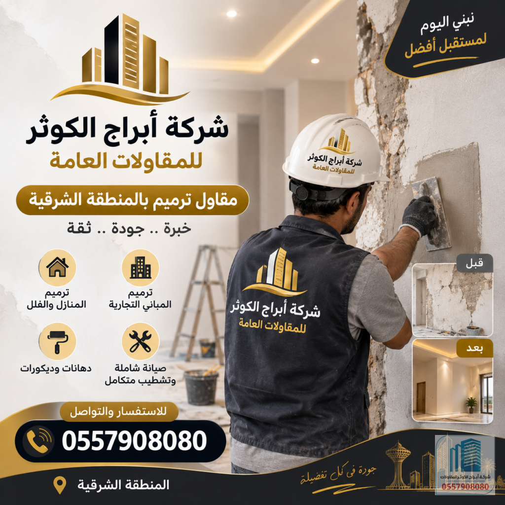 مقاول ترميم مباني الشرقيه | شركة أبراج للمقاولات – الشرقية